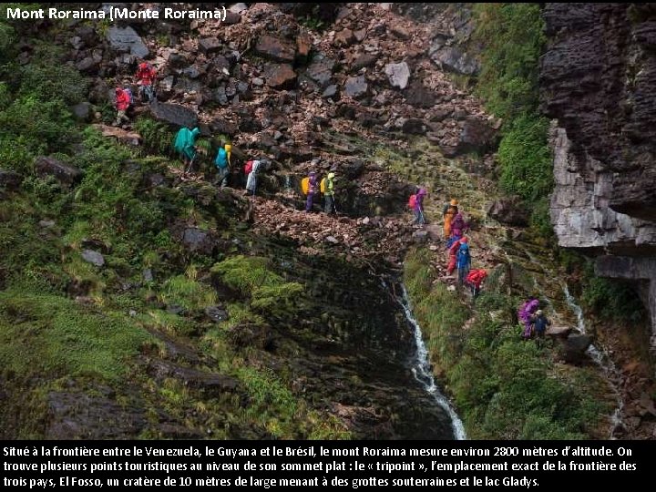 Mont Roraima (Monte Roraima) Situé à la frontière entre le Venezuela, le Guyana et