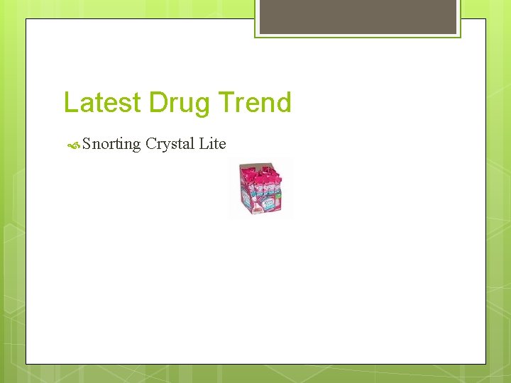 Latest Drug Trend Snorting Crystal Lite 