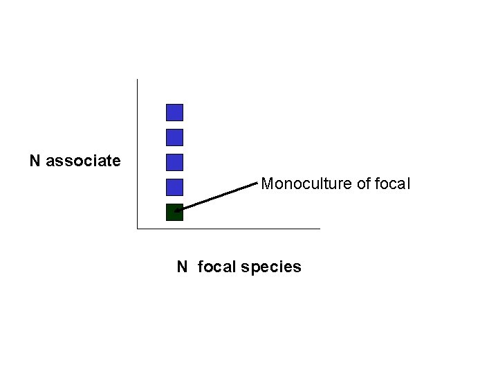 N associate Monoculture of focal N focal species 