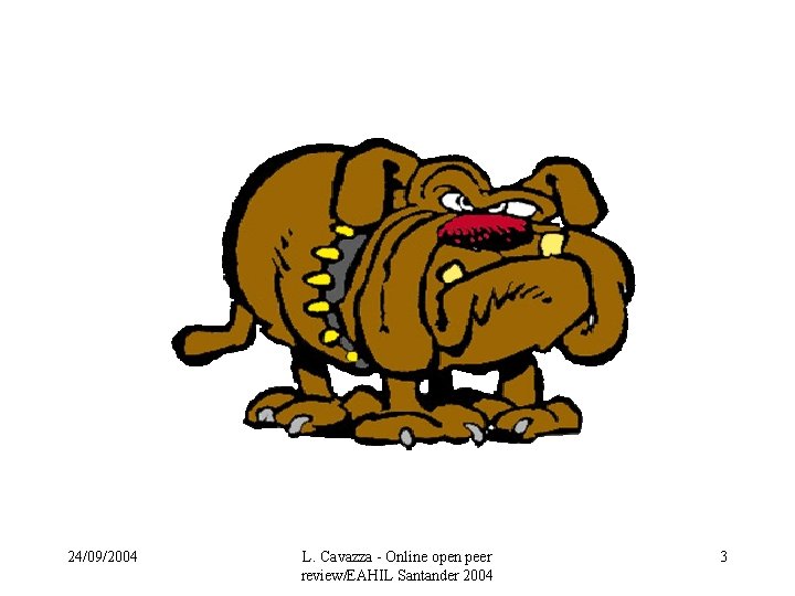 24/09/2004 L. Cavazza - Online open peer review/EAHIL Santander 2004 3 