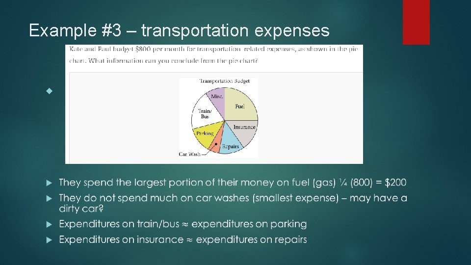 Example #3 – transportation expenses 