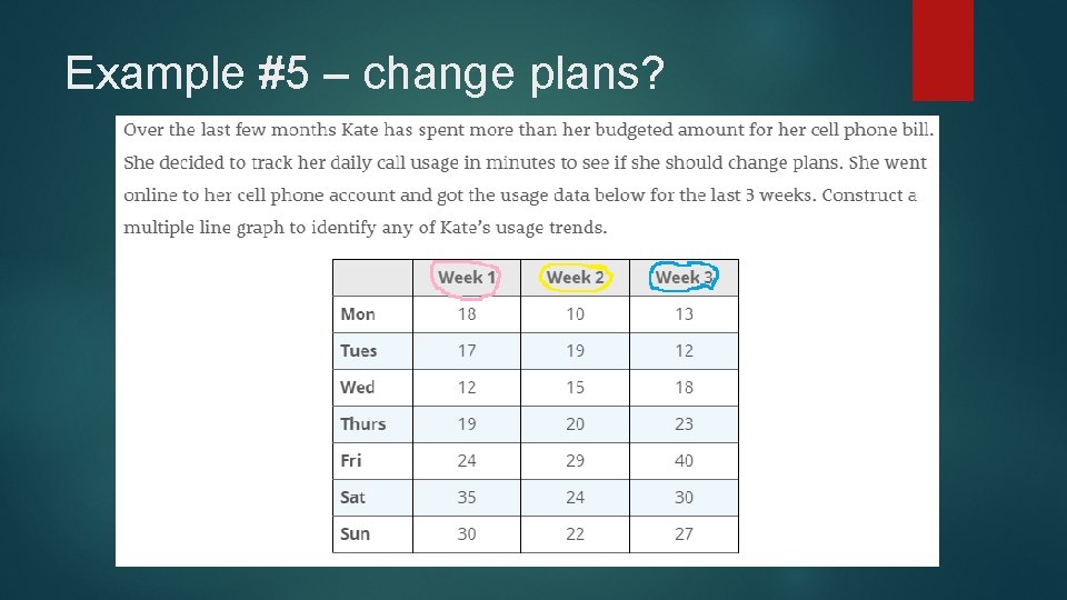 Example #5 – change plans? 