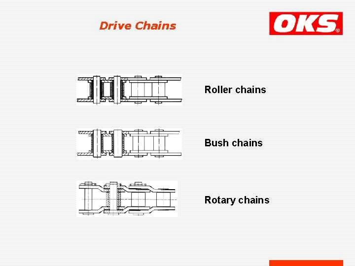 Drive Chains Roller chains Bush chains Rotary chains 