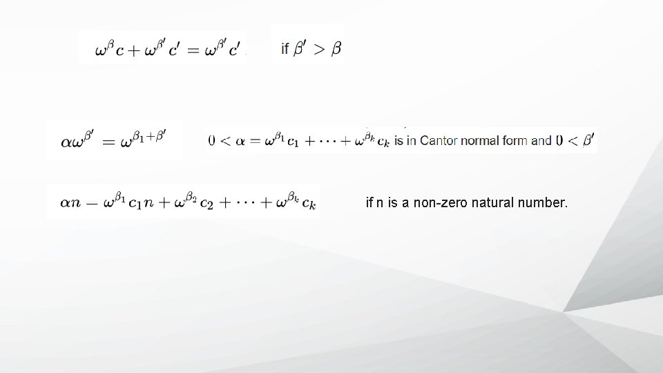 if n is a non-zero natural number. 