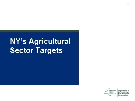 13 NY’s Agricultural Sector Targets 