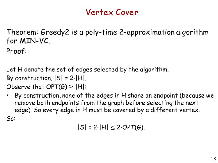 Vertex Cover 18 
