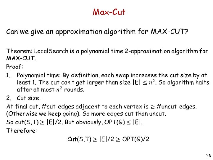 Max-Cut 26 