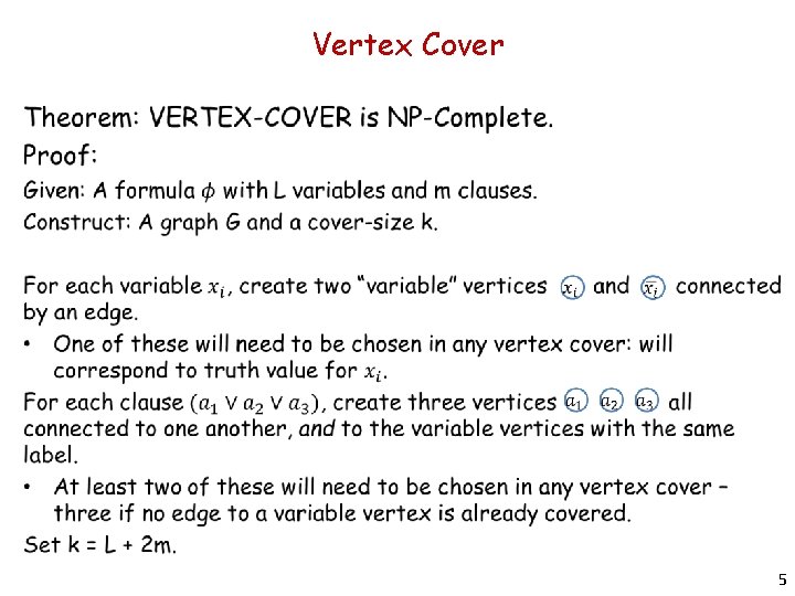 Vertex Cover 5 