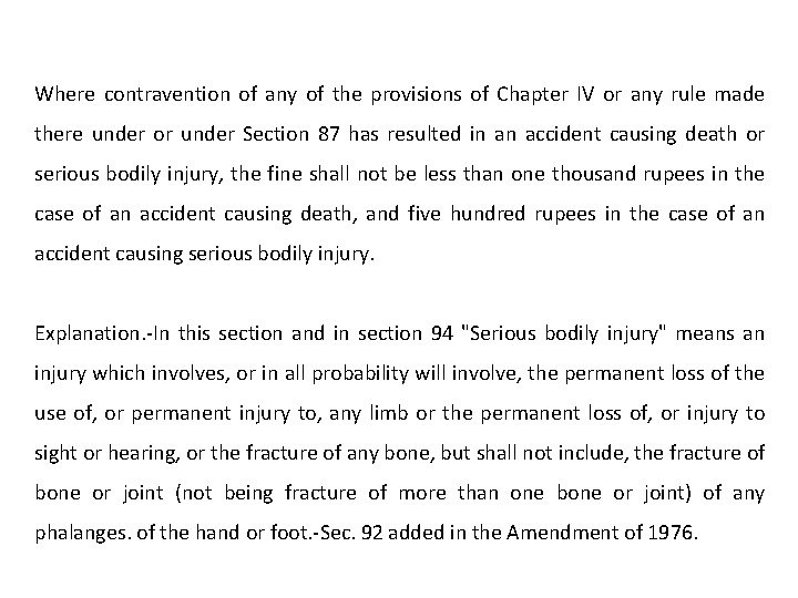 Where contravention of any of the provisions of Chapter IV or any rule made