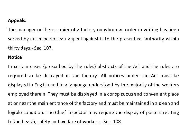 Appeals. The manager or the occupier of a factory on whom an order in