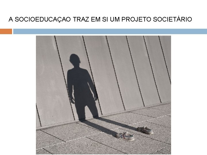 A SOCIOEDUCAÇAO TRAZ EM SI UM PROJETO SOCIETÁRIO 