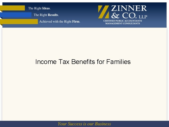 Income Tax Benefits for Families 