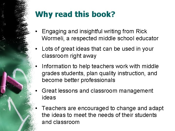 Why read this book? • Engaging and insightful writing from Rick Wormeli, a respected