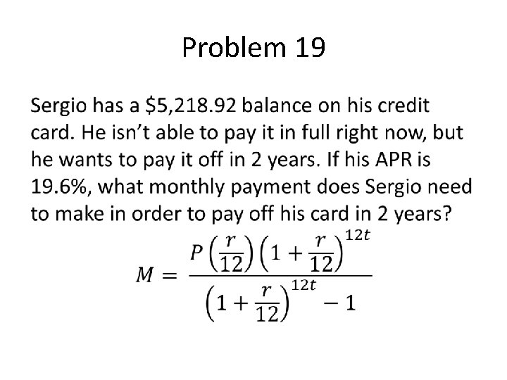 Problem 19 • 
