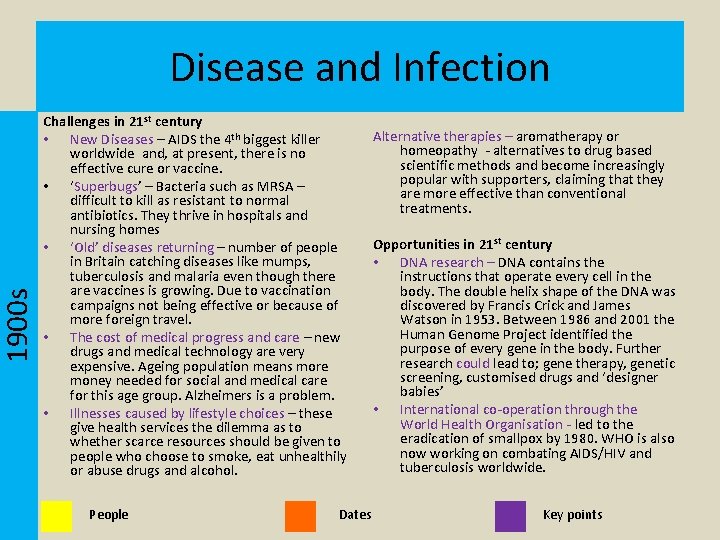 1900 s Disease and Infection Challenges in 21 st century • New Diseases –