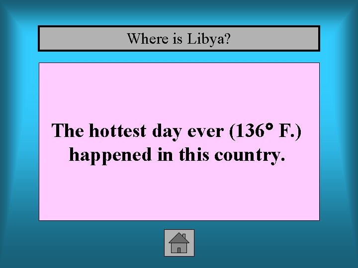 Where is Libya? The hottest day ever (136 F. ) happened in this country.