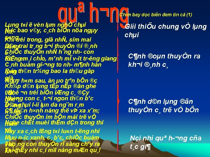 Chim bay dọc biển đem tin cá (1) Lµng t «i ë vèn lµm