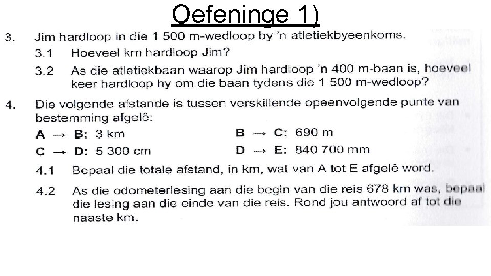 Oefeninge 1) 