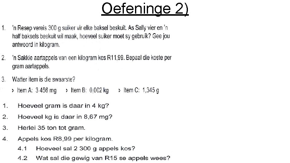 Oefeninge 2) 