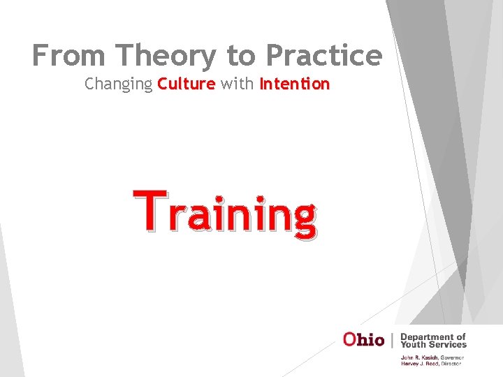 From Theory to Practice Changing Culture with Intention Training 