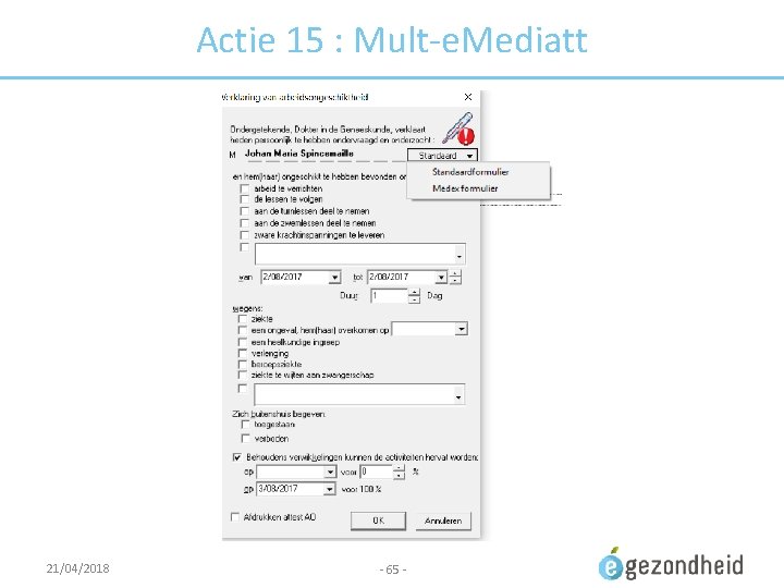 Actie 15 : Mult-e. Mediatt 21/04/2018 - 65 - 