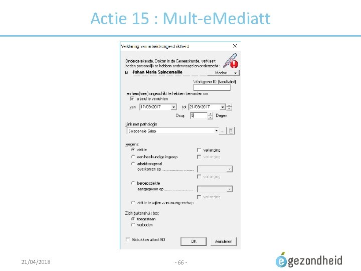 Actie 15 : Mult-e. Mediatt 21/04/2018 - 66 - 