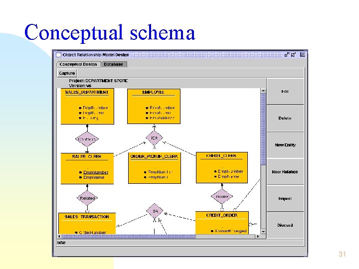 Conceptual schema 31 