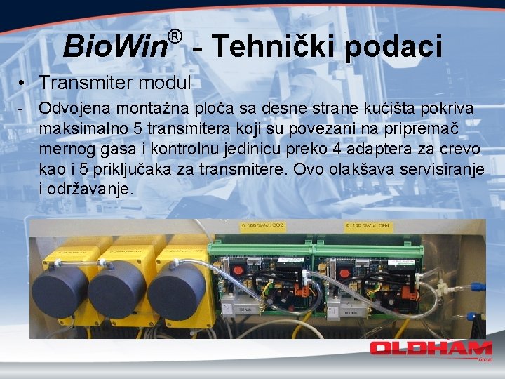 ® Bio. Win - Tehnički podaci • Transmiter modul - Odvojena montažna ploča sa