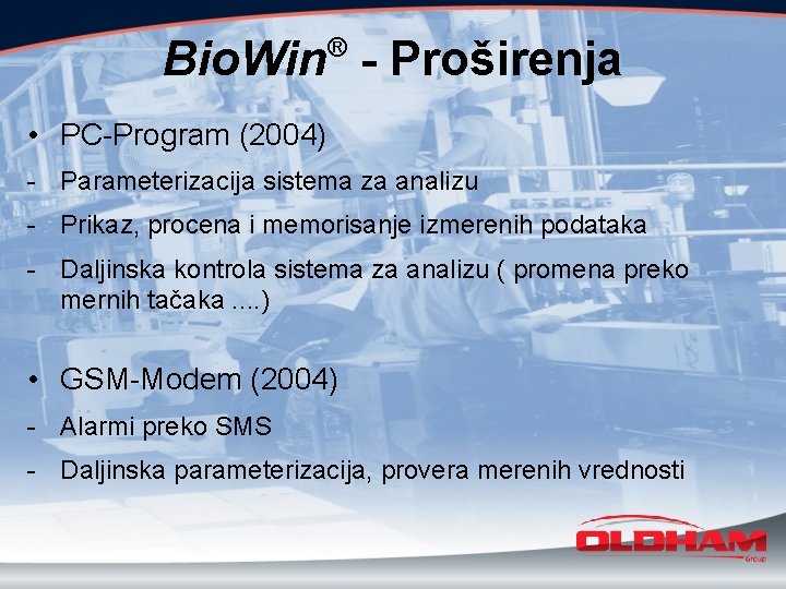 Bio. Win - Proširenja ® • PC-Program (2004) - Parameterizacija sistema za analizu -