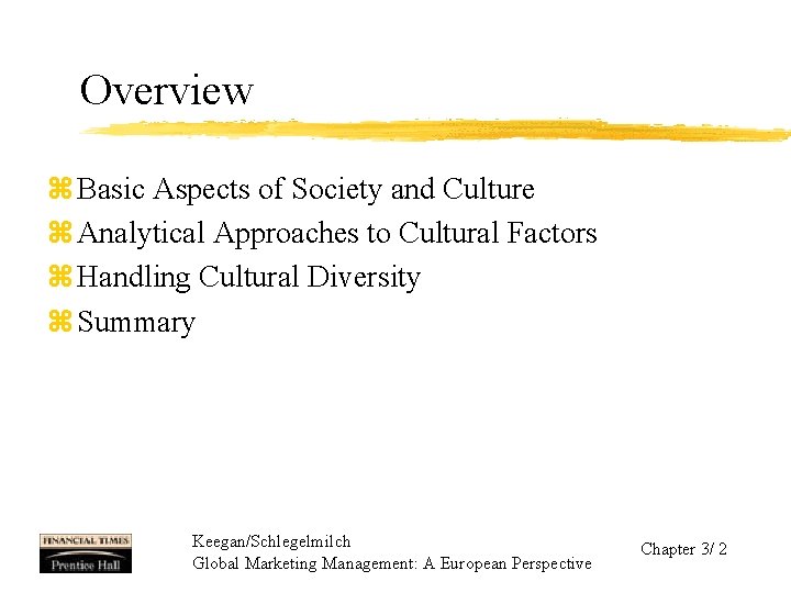 Overview z Basic Aspects of Society and Culture z Analytical Approaches to Cultural Factors