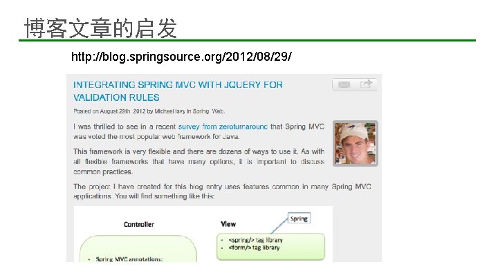 博客文章的启发 http: //blog. springsource. org/2012/08/29/ 4 