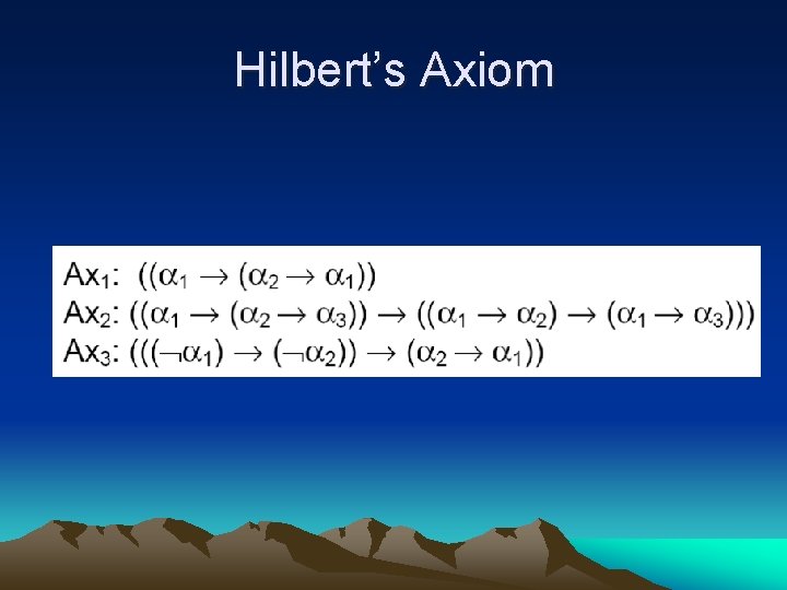 Hilbert’s Axiom 