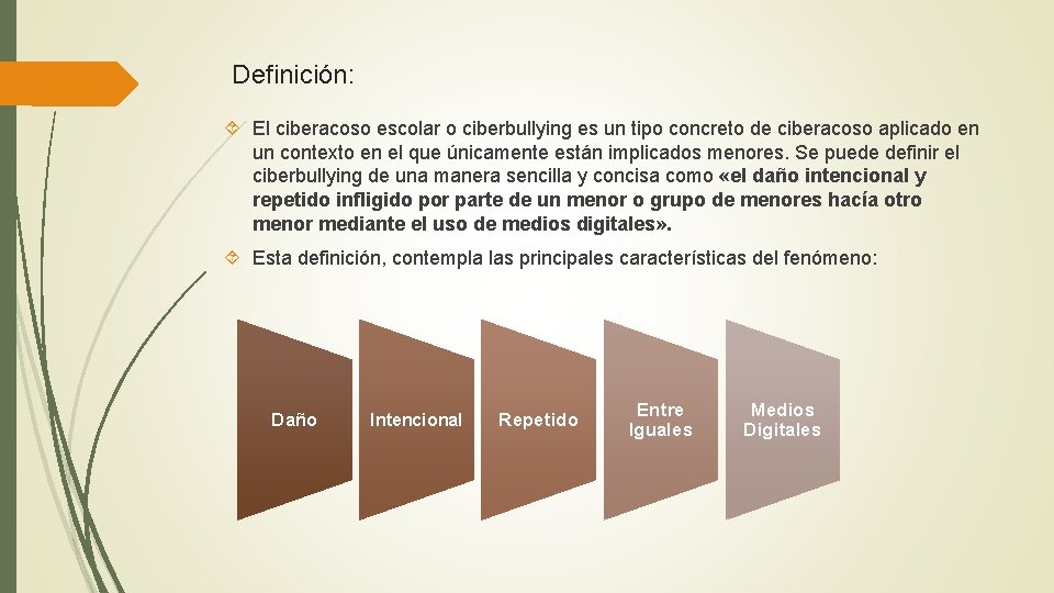 Definición: El ciberacoso escolar o ciberbullying es un tipo concreto de ciberacoso aplicado en