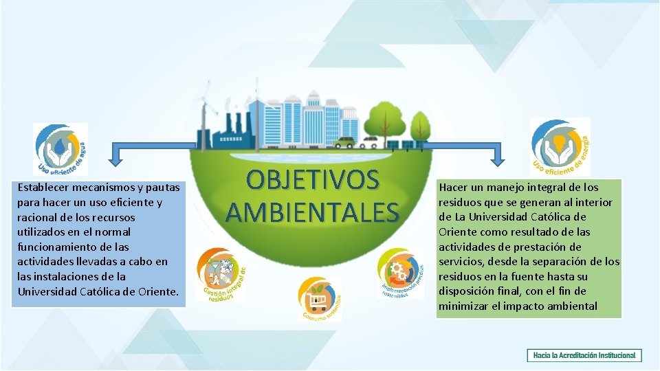 Establecer mecanismos y pautas para hacer un uso eficiente y racional de los recursos