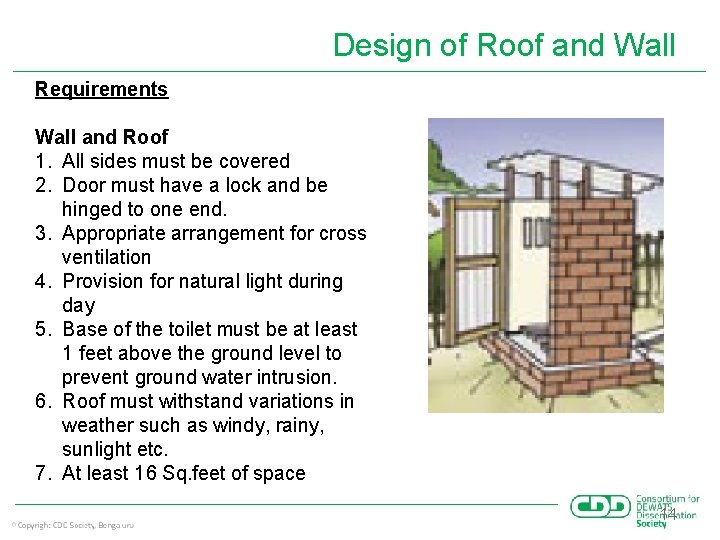 Design of Roof and Wall Requirements Wall and Roof 1. All sides must be