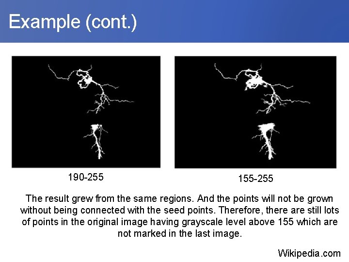  Example (cont. ) 190 -255 155 -255 The result grew from the same