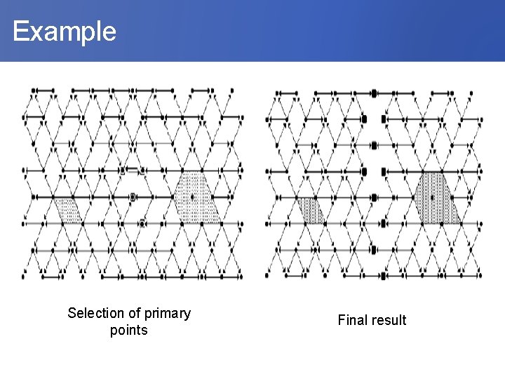  Example Selection of primary points Final result 