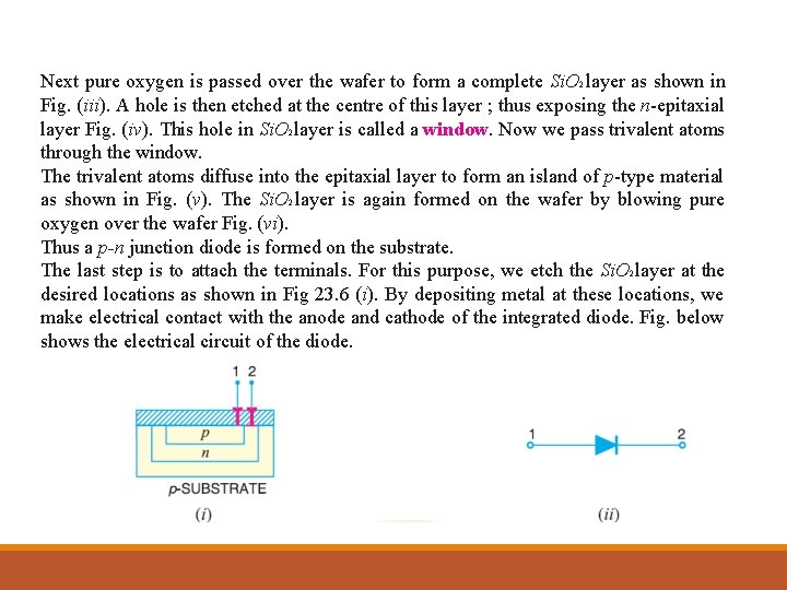 Next pure oxygen is passed over the wafer to form a complete Si. O
