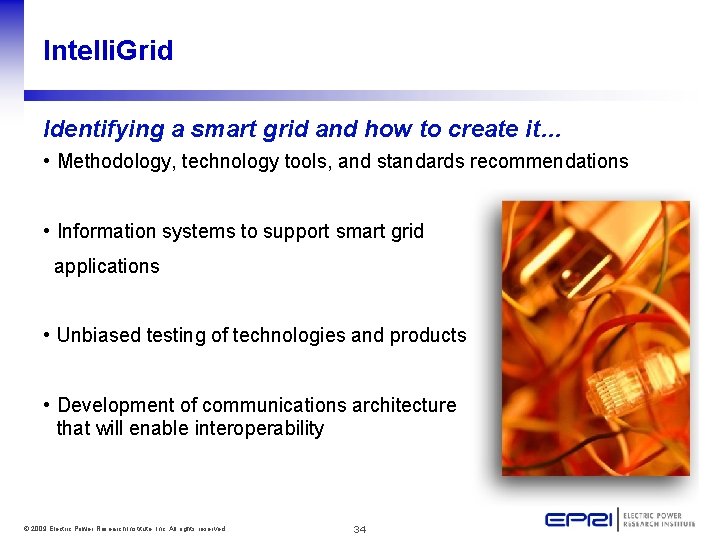 Intelli. Grid Identifying a smart grid and how to create it… • Methodology, technology