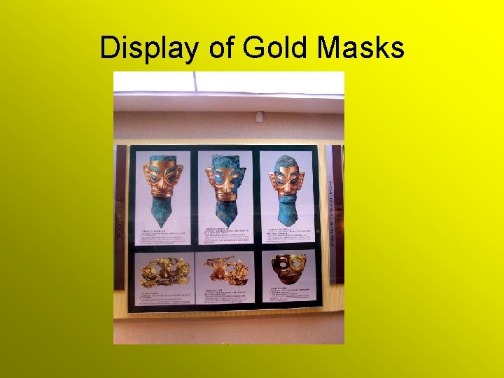 Display of Gold Masks 
