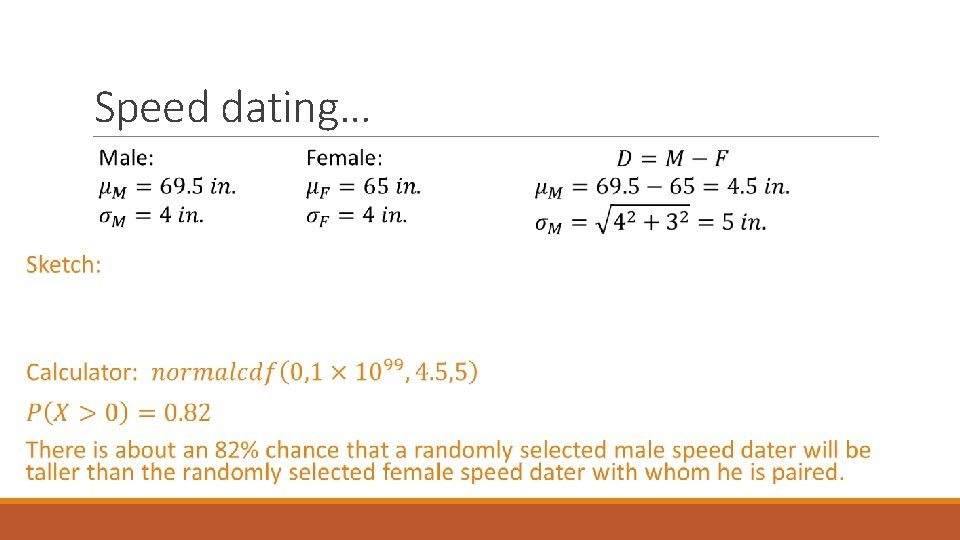 Speed dating… 