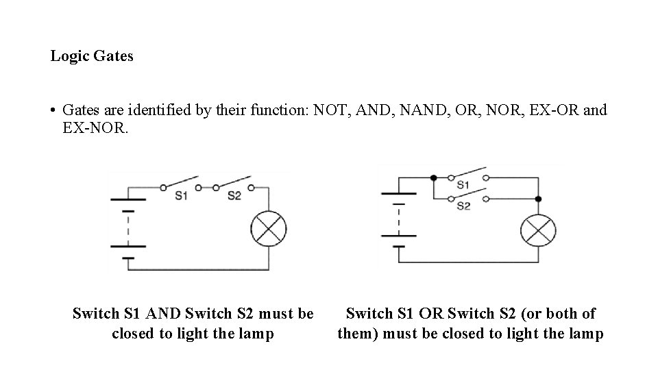 Logic Gates • Gates are identified by their function: NOT, AND, NAND, OR, NOR, Logic Gates • Gates are identified by their function: NOT, AND, NAND, OR, NOR,
