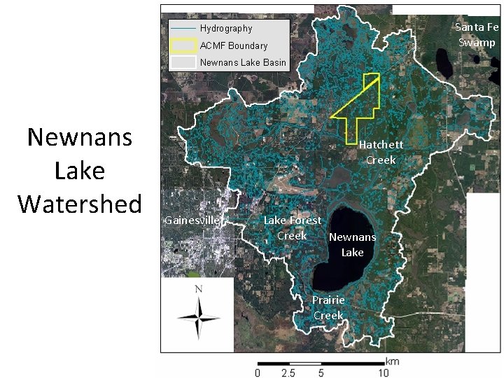 Santa Fe Swamp Newnans Lake Watershed Hatchett Creek Gainesville Lake Forest Creek Newnans Lake