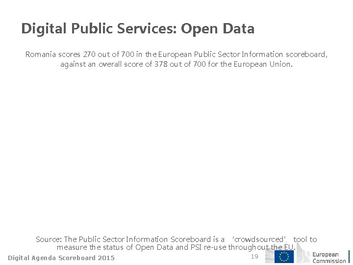 Digital Public Services: Open Data Romania scores 270 out of 700 in the European