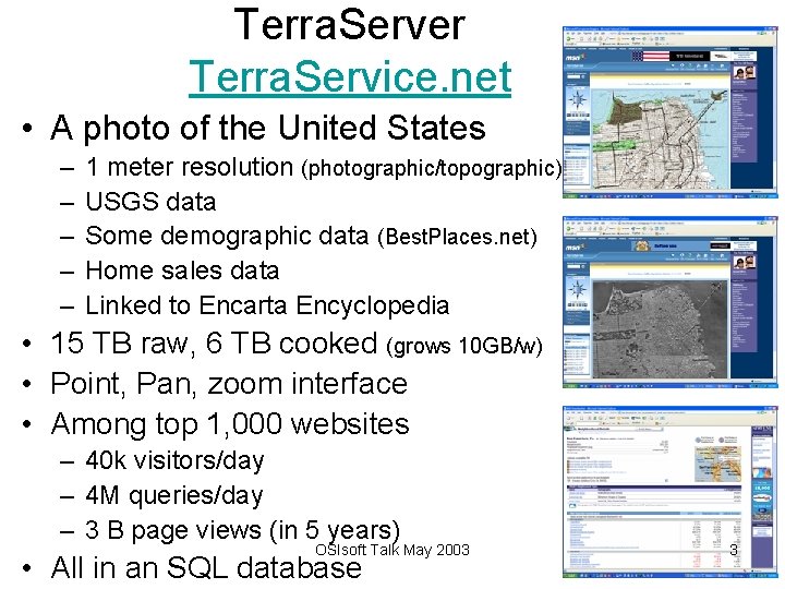 Terra. Server Terra. Service. net • A photo of the United States – –