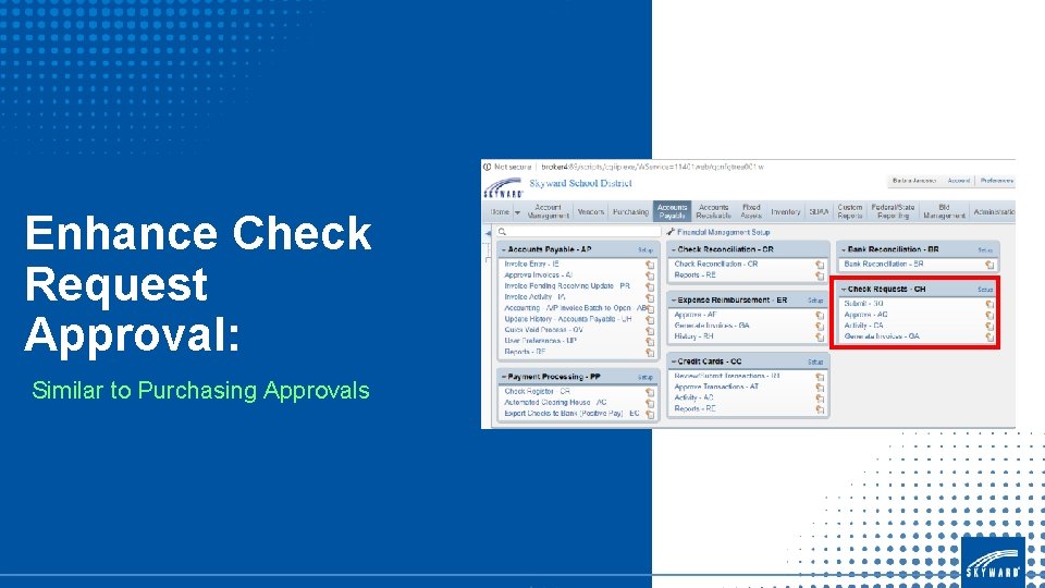 Enhance Check Request Approval: Similar to Purchasing Approvals 