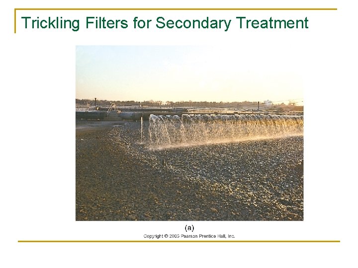 Trickling Filters for Secondary Treatment 