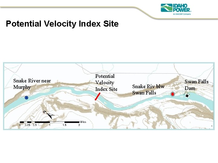Potential Velocity Index Site Snake River near Murphy Potential Velocity Index Site Snake Riv