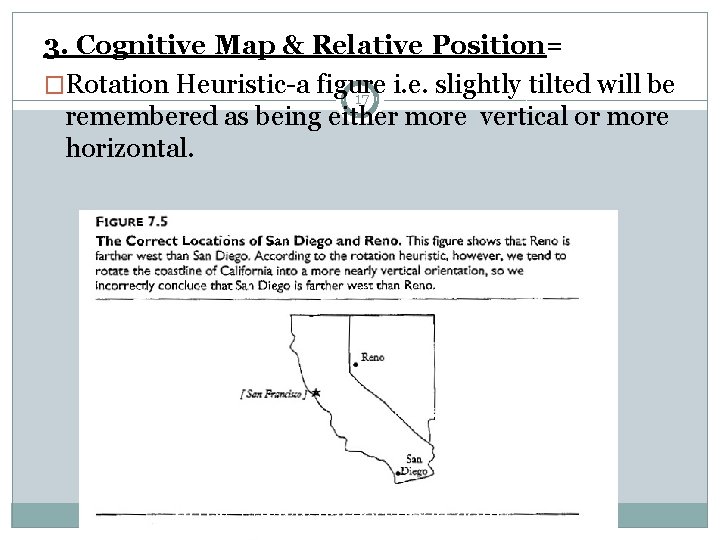 3. Cognitive Map & Relative Position= �Rotation Heuristic-a figure i. e. slightly tilted will