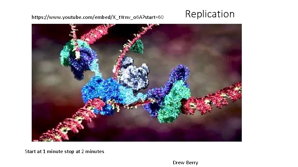 https: //www. youtube. com/embed/X_t. Yrnv_o 6 A? start=60 Replication Start at 1 minute stop